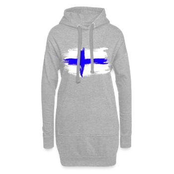 Finland Suomi Flagge - Hoodie-Kleid - Grau meliert - Vorne
