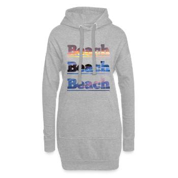 Beach Beach Beach - Sweat-shirt à capuche long Femme - gris chiné - Devant