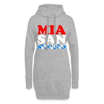 Mia San Mimimi Anti Bayern Humor Geschenk - Hoodie-Kleid - Grau meliert - Vorne