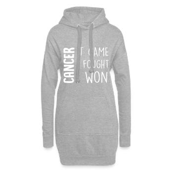 cancer I won Krebs - Hoodie-Kleid - Grau meliert - Vorne