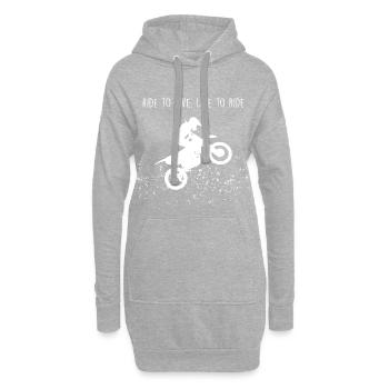 motocross - Sweat-shirt à capuche long Femme - gris chiné - Devant