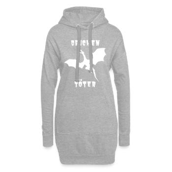 Dragon-2000 Gamer Jeu de rôle Cadeau - Sweat-shirt à capuche long Femme - gris chiné - Devant