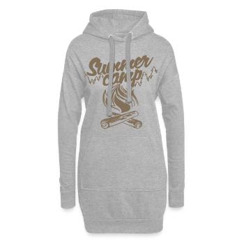 Summer Camp - Hoodie-Kleid - Grau meliert - Vorne