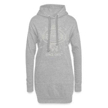 Weltraum Katze | Astronaut | Weltall | Katzonaut - Hoodie-Kleid - Grau meliert - Vorne