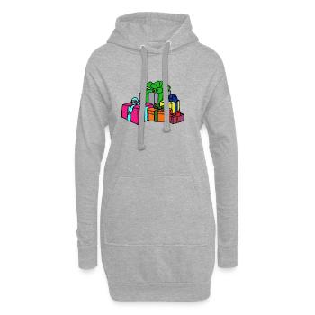 cadeaux - Sweat-shirt à capuche long Femme - gris chiné - Devant