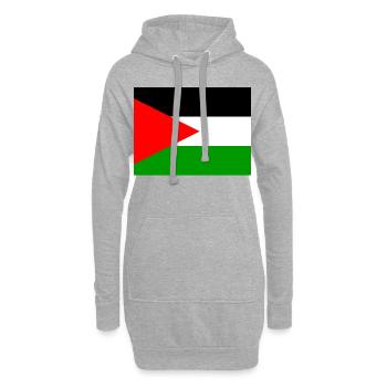 Flagge von Palästinensische Autonomiegebeite (ps) - Hoodie-Kleid - Grau meliert - Vorne