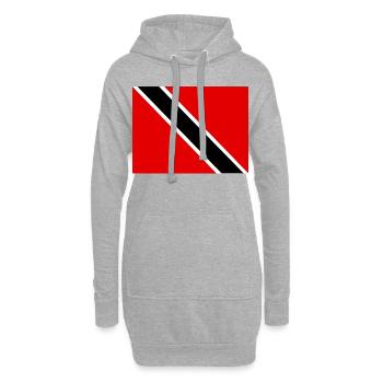 Drapeau de Trinidad Tobago () - Sweat-shirt à capuche long Femme - gris chiné - Devant