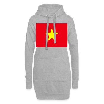 Pavillon du Viêt Nam (vn) - Sweat-shirt à capuche long Femme - gris chiné - Devant