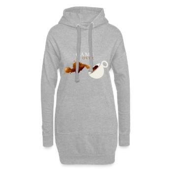Game over Coffee Kaffe T-Shirt - Hoodie-Kleid - Grau meliert - Vorne