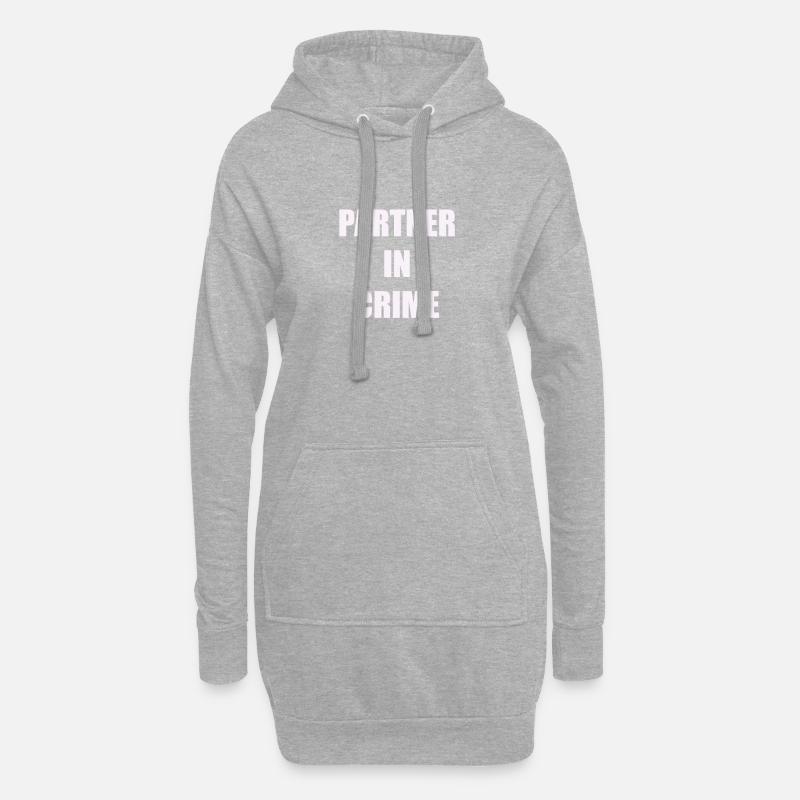 PARTNER IN CRIME - Hoodie-Kleid - Grau meliert