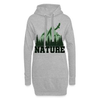 Nature...Natur im Nationalpark - Hoodie-Kleid - Grau meliert - Vorne