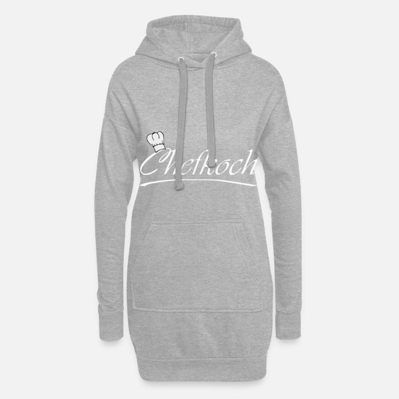 Chefkoch Küche Geschenk Geschenkidee Geburtstag - Hoodie-Kleid - Grau meliert