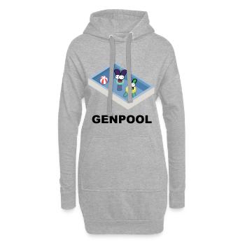 Genpool Biologie Shirt - Hoodie-Kleid - Grau meliert - Vorne