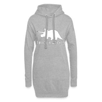 triceratops - Hoodie-Kleid - Grau meliert - Vorne