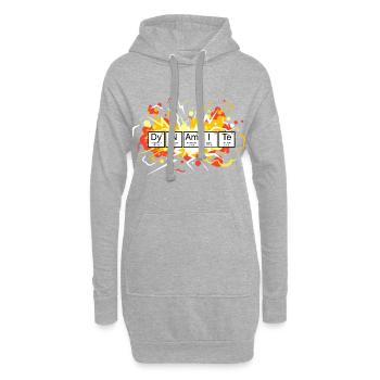 Gamer Nerd accro jeu niveau drôle dynamite - Sweat-shirt à capuche long Femme - gris chiné - Devant