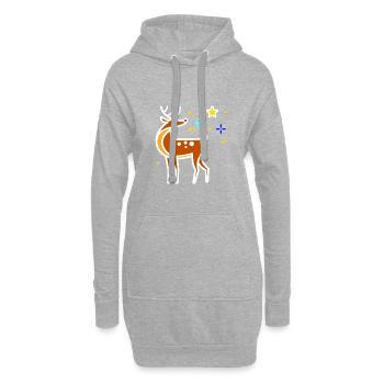 Rentier - Hoodie-Kleid - Grau meliert - Vorne