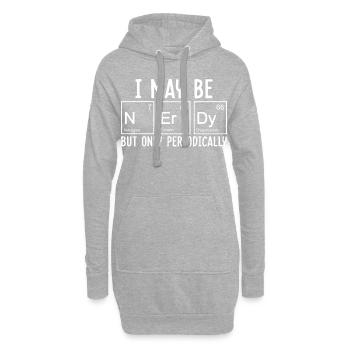 Ich bin ein Nerd Periode Chemie Wissenschaft - Hoodie-Kleid - Grau meliert - Vorne