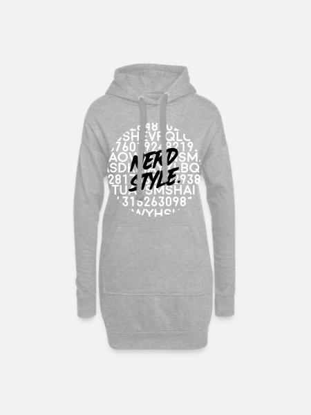 NERD - Hoodie-Kleid - Grau meliert