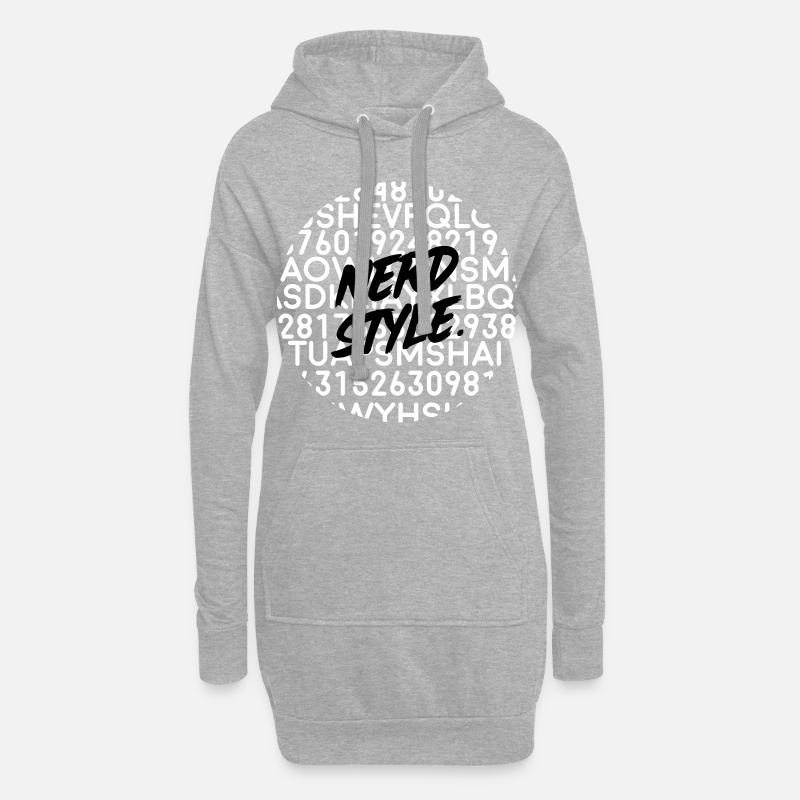 NERD - Hoodie-Kleid - Grau meliert