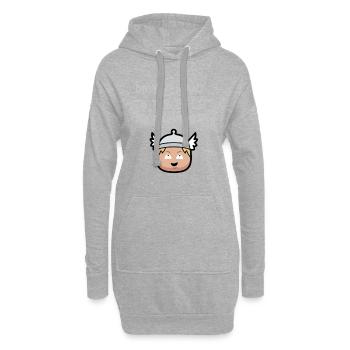 Le marteau de Thor - Sweat-shirt à capuche long Femme - gris chiné - Devant