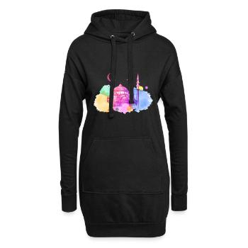Ramadan Muslim Koran Glaube Moslem - Hoodie-Kleid - Schwarz - Vorne
