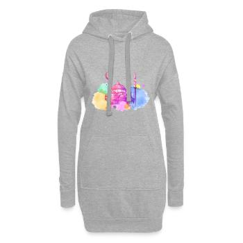 Ramadan Muslim Koran Glaube Moslem - Hoodie-Kleid - Grau meliert - Vorne