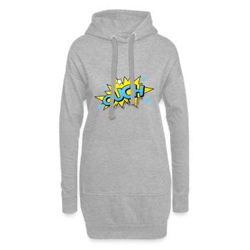 Bande dessinée bande dessinée bande dessinée super héros de ballot - Sweat-shirt à capuche long Femme - gris chiné - Devant