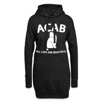 ACAB 1312 - Hoodie-Kleid - Schwarz - Vorne