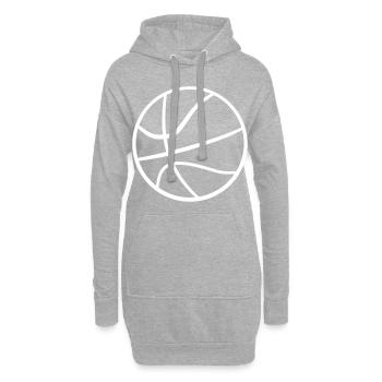 Basketball Geschenk Geschenkidee - Hoodie-Kleid - Grau meliert - Vorne