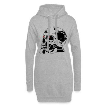 head - Hoodie Dress - heather grey - Front