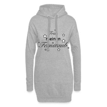 Friss meinen Feenstaub für unabhängige starke Frau - Hoodie-Kleid - Grau meliert - Vorne