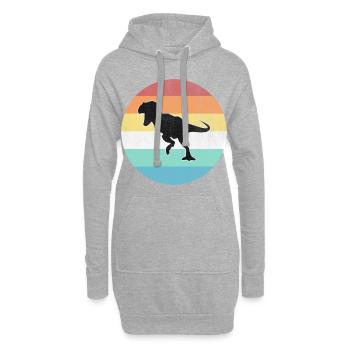 T-Rex - Hoodie-Kleid - Grau meliert - Vorne
