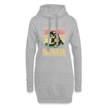 mma combattant lutte amour mma - Sweat-shirt à capuche long Femme - gris chiné - Devant