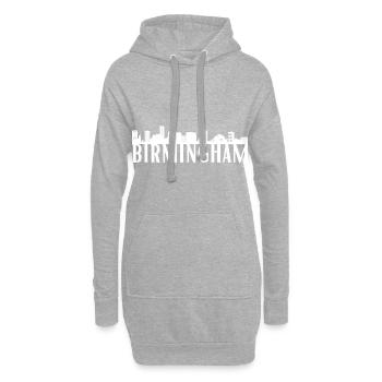 Birmingham England Skyline Geschenk Idee UK - Hoodie-Kleid - Grau meliert - Vorne