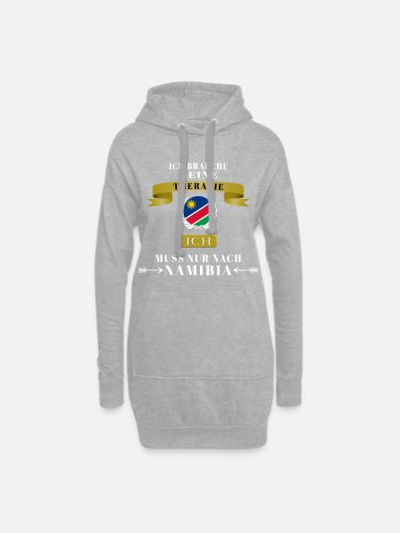 Namibia Süd-West-Afrika Design Geschenk Idee - Hoodie-Kleid - Grau meliert