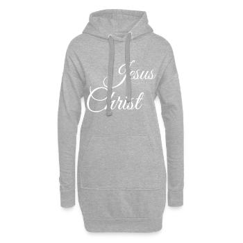 Jesus Christ Jesus Christus - Hoodie-Kleid - Grau meliert - Vorne