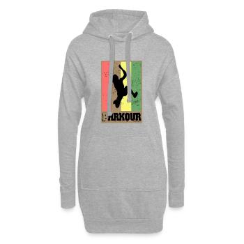 Parkour freerunning parcours - Hoodie-Kleid - Grau meliert - Vorne