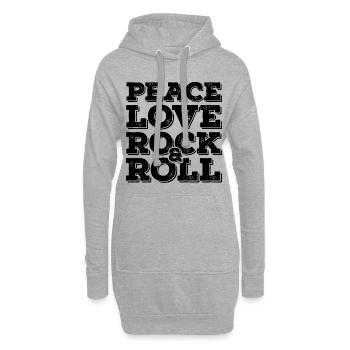 Rock N Roll Message Noir Cadeau cool - Sweat-shirt à capuche long Femme - gris chiné - Devant