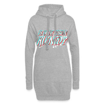 IST IHRE VISION RUINIERT V2 - Hoodie-Kleid - Grau meliert - Vorne