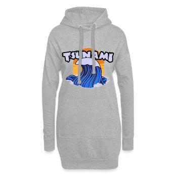 Master of Disaster Natur Tsunami Cooles Geschenk - Hoodie-Kleid - Grau meliert - Vorne