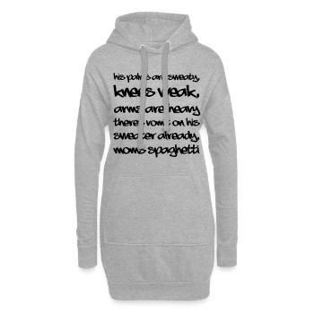 His Palms are sweaty - Hoodie-Kleid - Grau meliert - Vorne