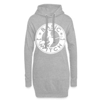 Coffee witch - Hoodie Dress - heather grey - Front