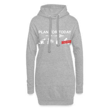 Motocross is the plan for today Dirtbike, Moto - Sweat-shirt à capuche long Femme - gris chiné - Devant