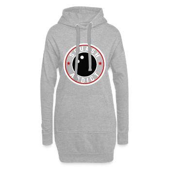 squash süchtig addict - Hoodie-Kleid - Grau meliert - Vorne