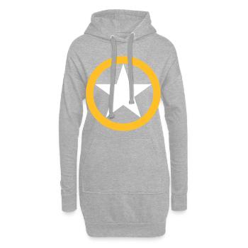 AVM STAR WHITE YELLOW NO CUT v002 - Hoodie-Kleid - Grau meliert - Vorne