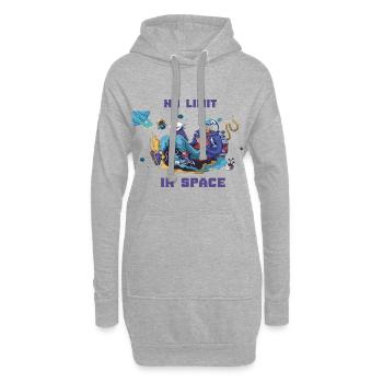 Astronaute espace vol spatial espace fusée cadeau - Sweat-shirt à capuche long Femme - gris chiné - Devant