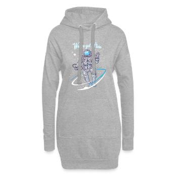 Création d'un astronaute en costume - Sweat-shirt à capuche long Femme - gris chiné - Devant