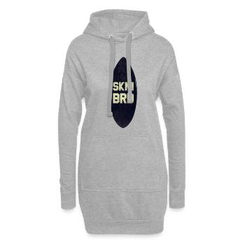 Logo de skimboard cadeau - Sweat-shirt à capuche long Femme - gris chiné - Devant