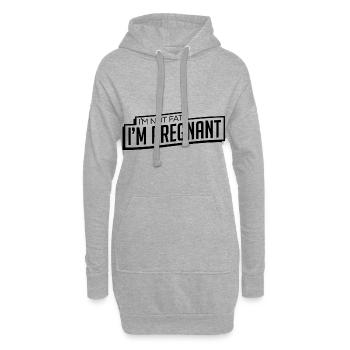 Schwanger nicht Fett Schwarz Lustiges Geschenk - Hoodie-Kleid - Grau meliert - Vorne