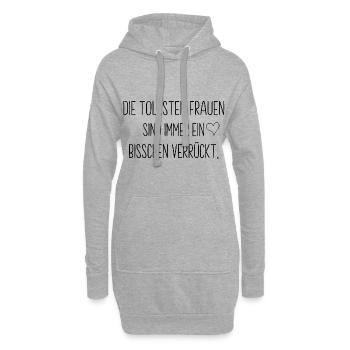 Tolle Frauen verrückt Valentinstag Liebe Geschenk - Hoodie-Kleid - Grau meliert - Vorne